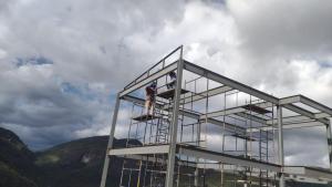 Obra em andamento.