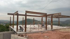 Obra em andamento.